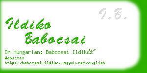 ildiko babocsai business card